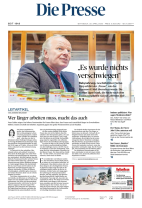 Cover of Die Presse