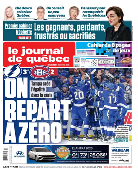 Cover of Le Journal de Quebec