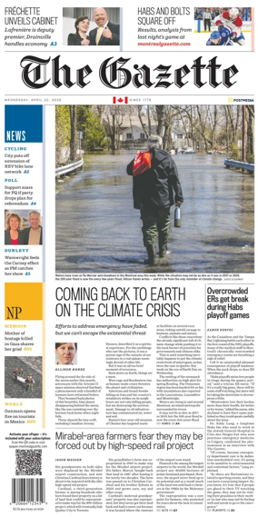 Cover of Montreal Gazette