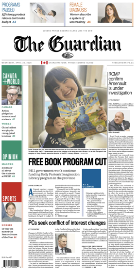 Cover of The Guardian (Charlottetown)