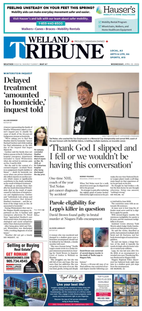 Cover of The Welland Tribune