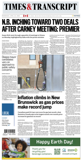 Cover of Times & Transcript