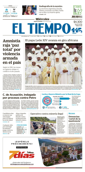 Cover of El Tiempo (Bogota)