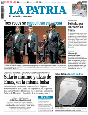Cover of La Patria (Colombia)