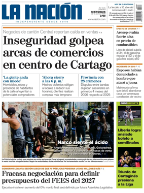 Cover of La Nacion (Costa Rica)