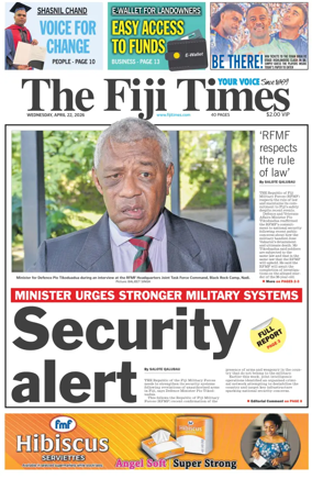 Cover of The Fiji Times