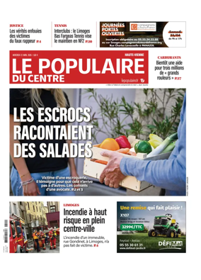 Cover of Le Populaire du Centre (Haute-Vienne)