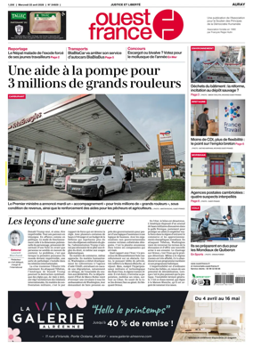 Cover of Ouest France (Auray)