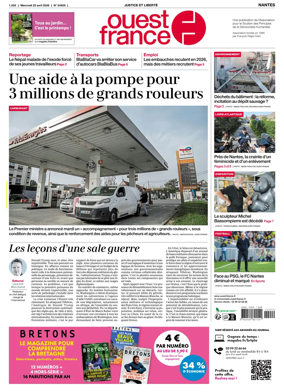 Cover of Ouest France (Nantes)