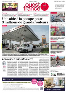 Cover of Ouest-France (Rennes Nord-Ouest)