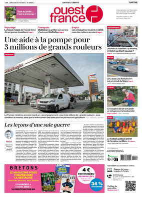 Cover of Ouest France (Sarthe)