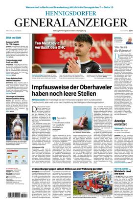 Cover of Hennigsdorfer Generalanzeiger