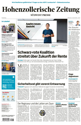 Cover of Hohenzollerische Zeitung