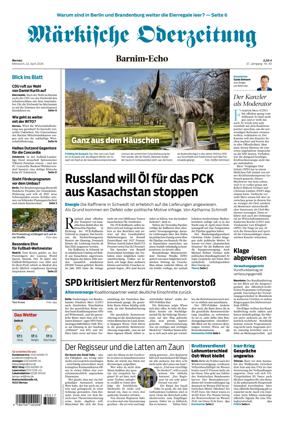Cover of Markische Oderzeitung Bernau