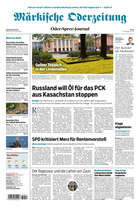 Cover of Markische Oderzeitung Eisenhuttenstadt
