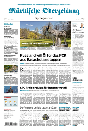 Cover of Markische Oderzeitung Erkner