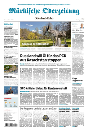 Cover of Markische Oderzeitung Oderland-Echo