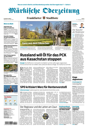 Cover of Markische Oderzeitung Frankfurt (Oder)