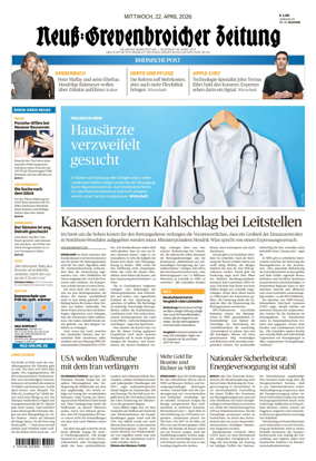 Cover of Neuss-Grevenbroicher Zeitung Neuss