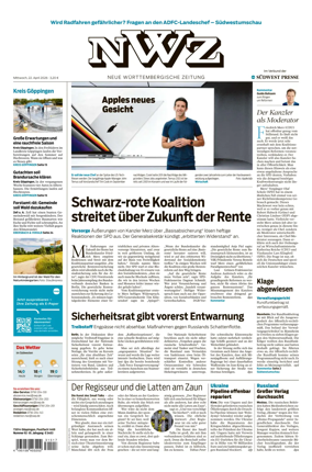 Cover of NWZ – Neue Wurttembergische Zeitung