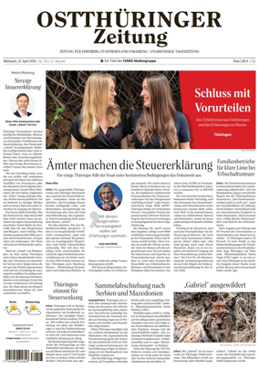 Cover of Ostthuringer Zeitung (Saale-Holzland-Kreis)