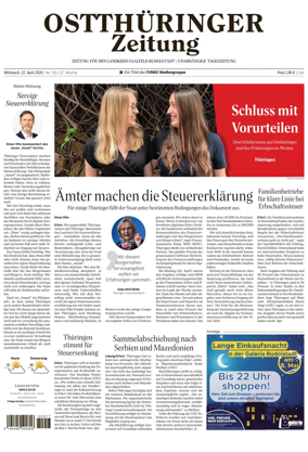 Cover of Ostthuringer Zeitung (Landkreis Saalfeld-Rudolstadt)