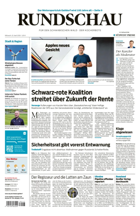 Cover of Rundschau fur den Schwabischen Wald – Der Kocherbote