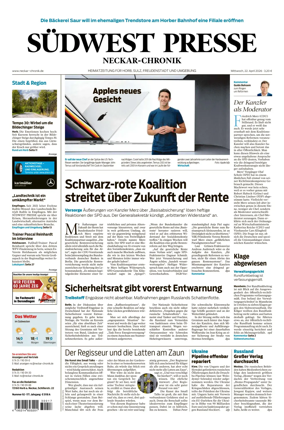 Cover of SUDWEST PRESSE - Neckar-Chronik