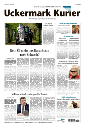 Cover of Templiner Zeitung
