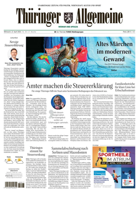 Cover of Thuringer Allgemeine (Apolda)
