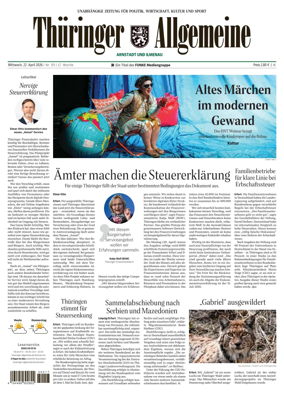 Cover of Thuringer Allgemeine (Arnstadt und Ilmenauz)