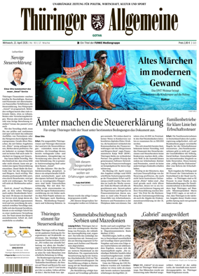 Cover of Thuringer Allgemeine (Gotha)