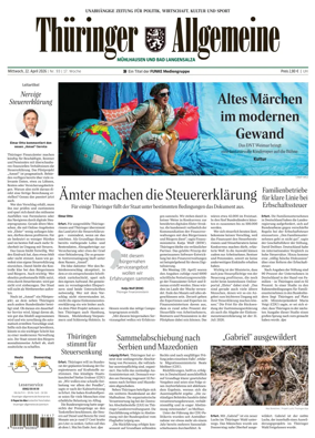 Cover of Thuringer Allgemeine (Muhlhausen und Bad Langensalza)
