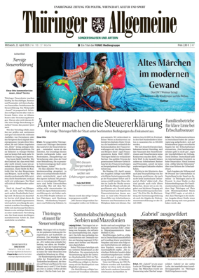 Cover of Thuringer Allgemeine (Sonderhausen und Artern)