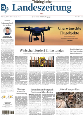 Cover of Thuringische Landeszeitung (Gera)