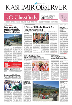 Cover of Kashmir Observer