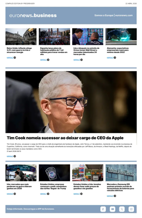 Cover of Euronews Business (Portuguese)