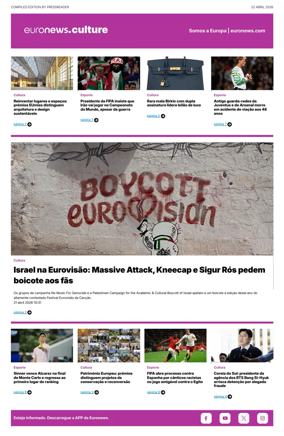 Cover of Euronews Culture and Sport (Portuguese)
