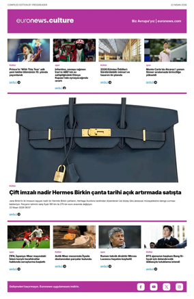 Cover of Euronews Culture and Sport (Turkish) Compiled Edition