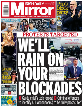 Cover of Irish Daily Mirror