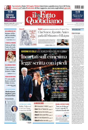 Cover of Il Fatto Quotidiano
