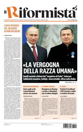 Cover of Il Riformista (Italy)
