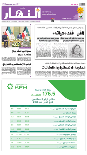 Cover of Annahar Newspaper