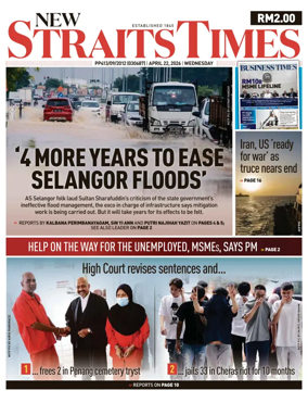 Cover of New Straits Times