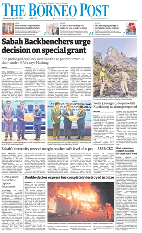 Cover of The Borneo Post (Sabah)