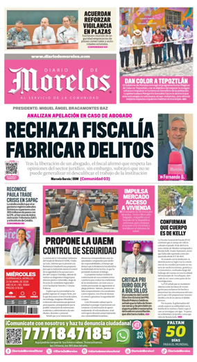 Cover of Diario de Morelos
