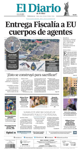 Cover of El Diario de Juarez