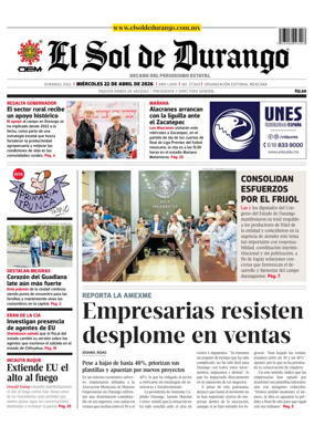 Cover of El Sol de Durango