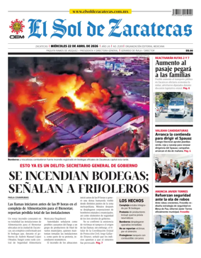 Cover of El Sol de Zacatecas