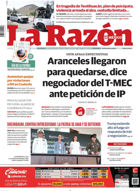 Cover of La Razon de Mexico